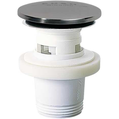 Wirquin – Bonde de lavabo Quick-Clac 30724029 – Ø65 mm – Inox chromé – Clapet à ouverture rapide – Installation sans outil