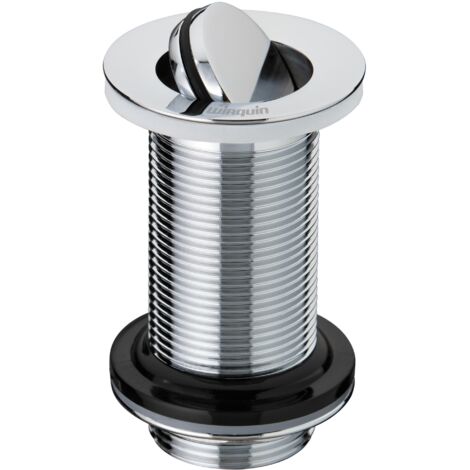 Wirquin – Bonde de lavabo sans trop-plein – Clapet rotatif 63mm – Laiton chromé – Hauteur 100mm – Installation facile sans corps de bonde