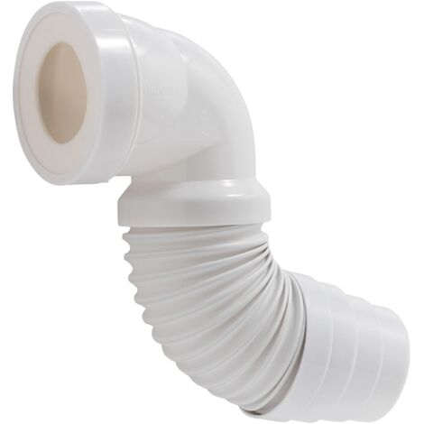 Wirquin – Pipe wc coudée extensible – Raccord d'évacuation PVC – Diamètre Ø 93/100/110 mm – Installation rapide sans fuite – Longueur 230 à 390 mm