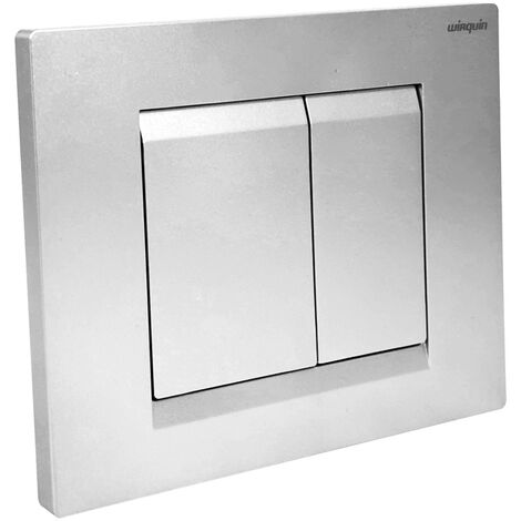 WIRQUIN Placa de control para inodoro suspendido 3/6L CHRON gris brillante