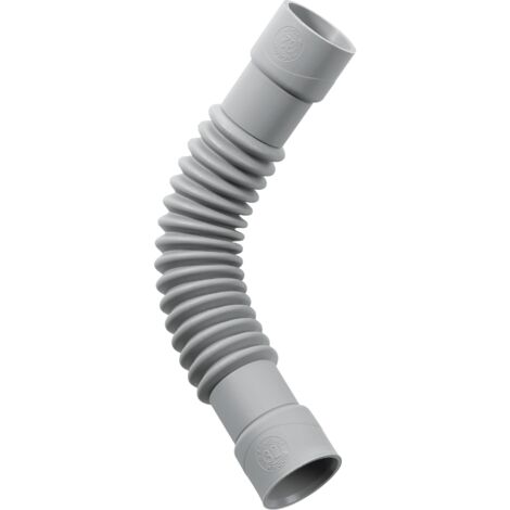 Wirquin – Raccord d'évacuation PVC souple 32mm – Corps flexible pour alignement facile – Installation à coller – Longueur 226mm – Température jusqu'à 96°C