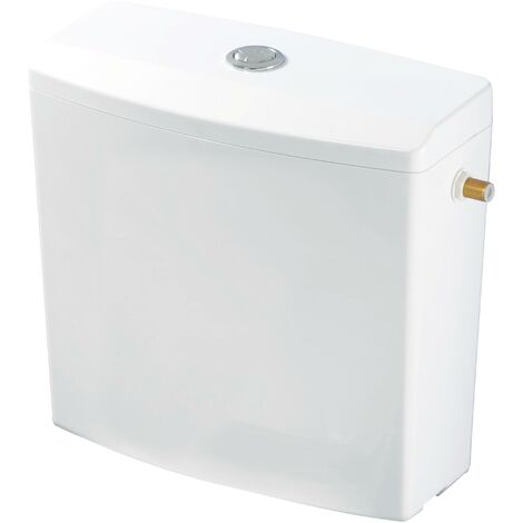 Wirquin – Réservoir de chasse d'eau 50717359 – Économie d'eau 3/6L – Dimensions H.368 x L.380 x P.160 mm – Installation rapide avec visserie incluse