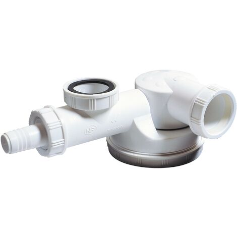 Wirquin – Siphon d'évier extra-plat Ø40 – Garde d'eau 50mm – Installation facile – Résistant à la corrosion – Pour espaces confinés