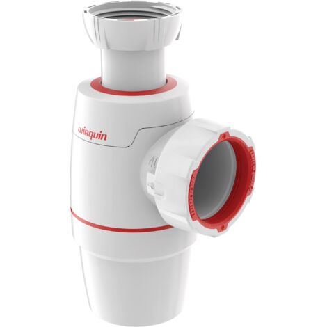 Wirquin – Siphon évier Néo Ø40 mm zéro fuite – Joints bi-injectés pour étanchéité – Installation rapide avec écrou quart de tour Quick Safe