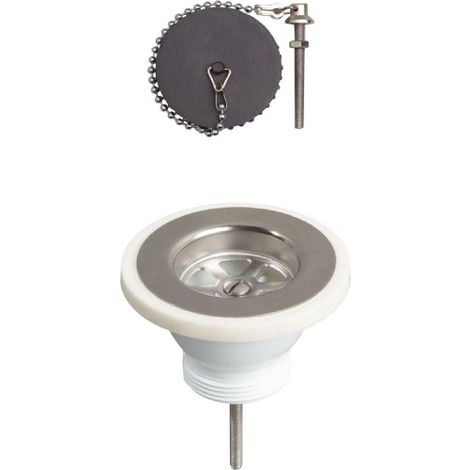 WIRQUIN SP213 BONDE + GRILLE + BOUCHON + CHAÎNETTE AVEC BORNE D'ATTACHE