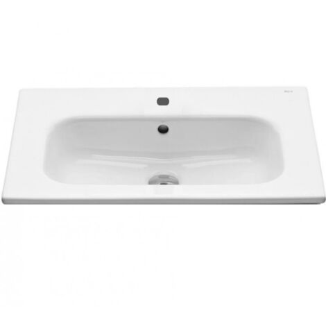 Wirquin – Plan vasque lavabo à poser 60cm en céramique blanche – Finition lisse – Installation rapide – Pour meuble salle de bain - A32799E000