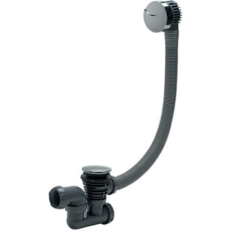 Wirquin – Vidage baignoire siphon orientable ABS 700mm – Clapet en inox – Garde d'eau 50mm – Débit 55 L/mn pour installation facile - PRO-700mm