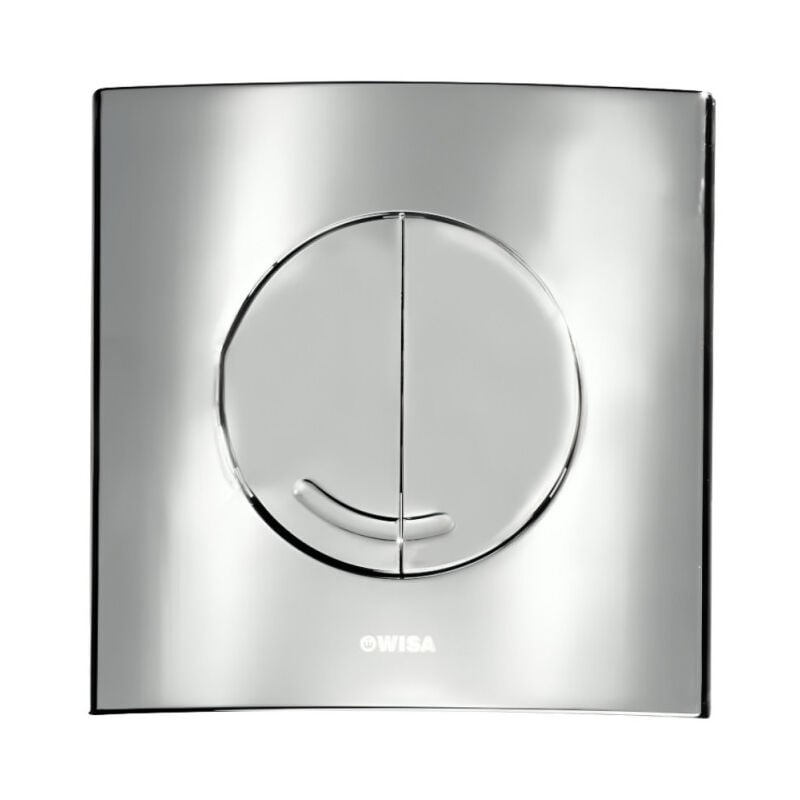 Plaque de commande argos wc encastré Wisa double touche, chromé brillant