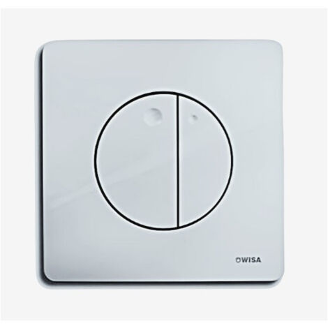 WISA-Bedienungsplatte Modell QUADRO GAIA mit doppeltem Volumen, ABS glänzend verchromt.