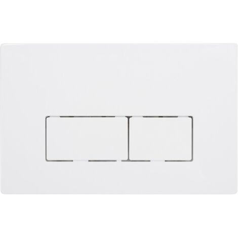 Wisa Betätigungsplatte Basic Square  weiß, Bedienung von vorne