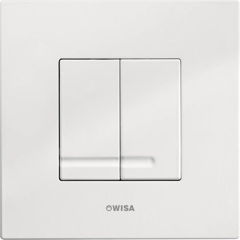 Wisa Delos Panneau de commande - carré - 16x16x1 - double chasse - plastique - blanc