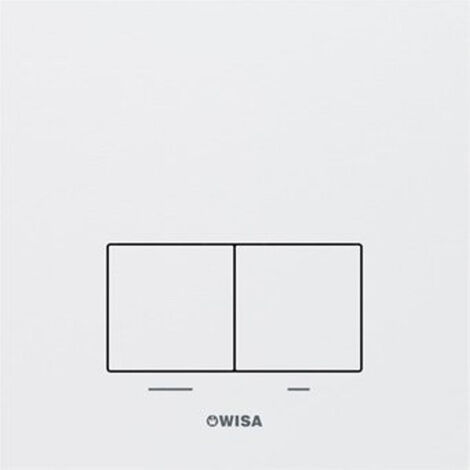 Wisa Delos Panneau de commande - rectangulaire - 16x16x1 - double chasse - aluminium - blanc mat