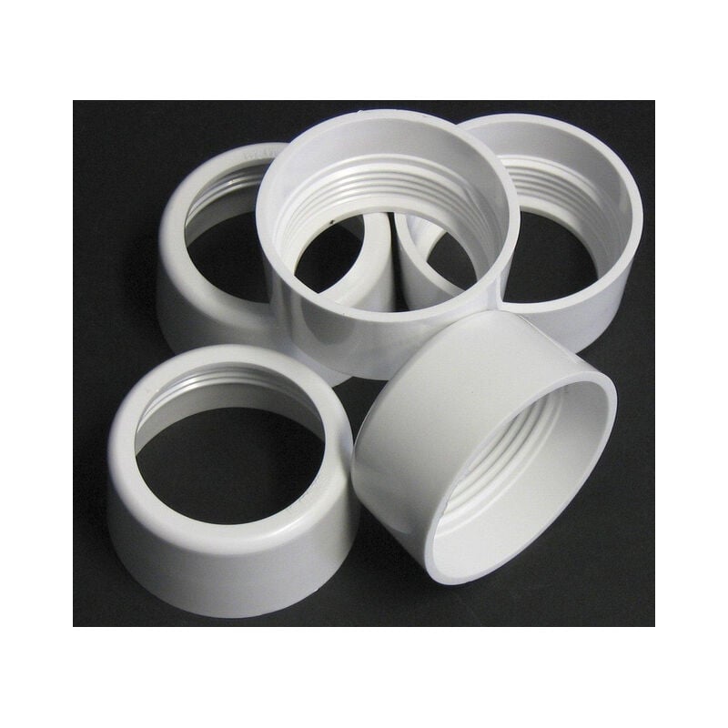 Wisa - Ecrou pour tuyau de descente de chasse d'eau suspendue 5 pièces blanc