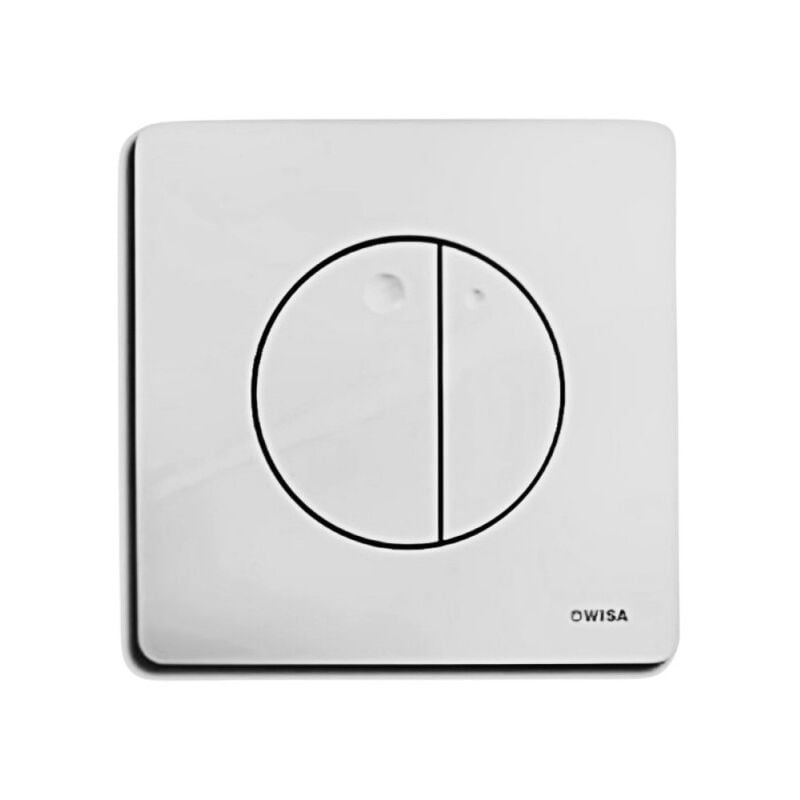 Plaque de commande WISA modèle QUADRO GAIA double volume, ABS chrome mat.