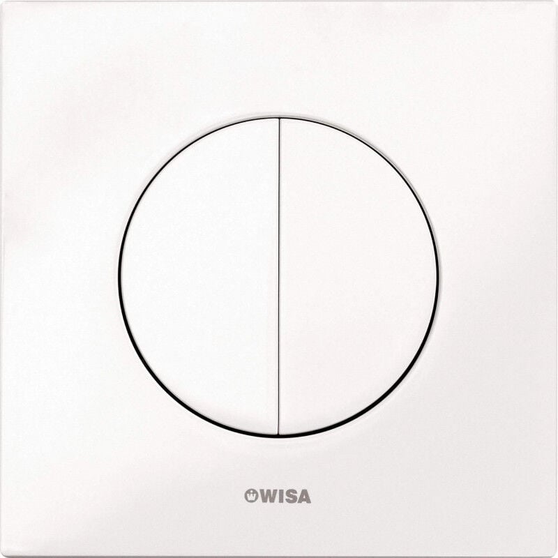 Wisa - Plaque de commande maro double touches, blanche