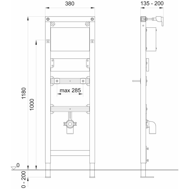 Wisa Xs Urinal Vorwand Element Trockenbau Einbau Wand Pissoir