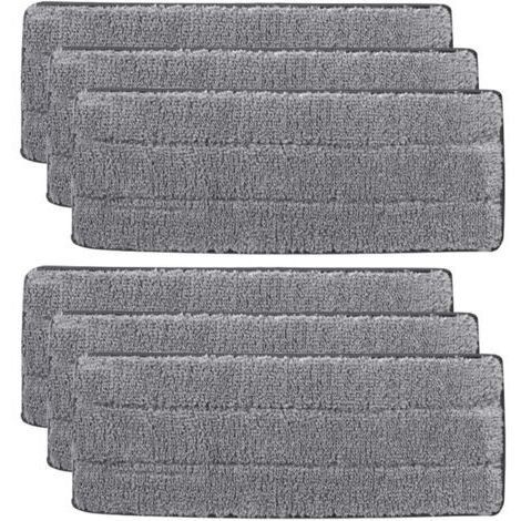 Wischmopp-Pads, 6 Stück Ersatz-Wischmopp-Pads, Mikrofaser-Reinigungspad für Haushaltsbesenköpfe, zum Reinigen und Schrubben von nassen oder trockenen Böden