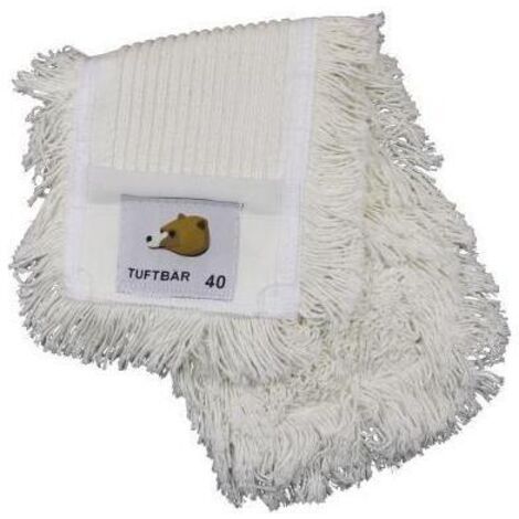 Wischmopp Tuftbär 15 x 44 cm (B x L) 50 % Baumwolle 50 % Polyester weiß