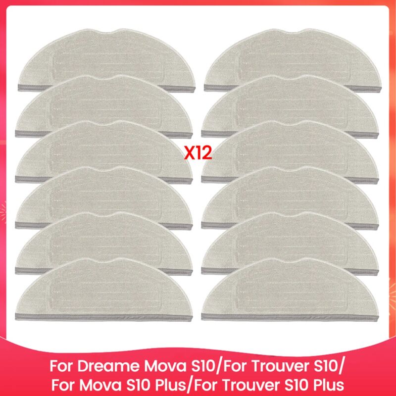 Image of Tlily - Wischtuch-Pads für S10/Trouver S10/S10 Plus/Trouver S10 Plus Ersatzteile – 12 Stück
