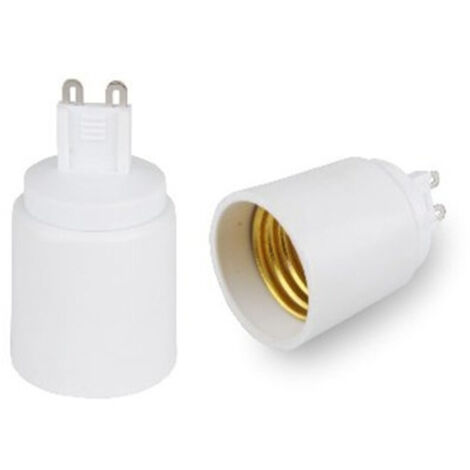 Wisdom - Adattatore Convertitore Porta Lampade Da G9 A E27 Portalampada Base Attacco Vite -