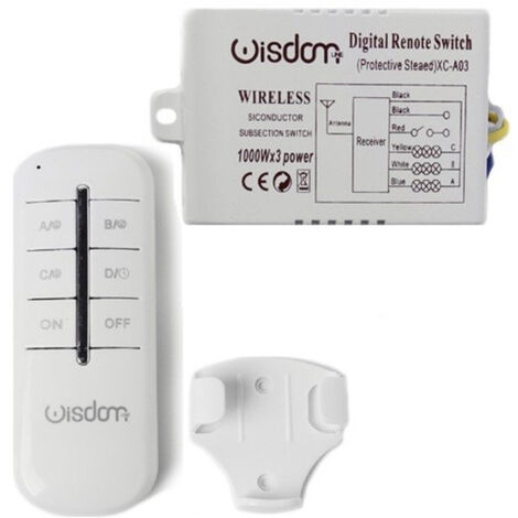 Wisdom - Centralina 3 Canali + Telecomando Wireless Wisdom Per Controllo Luci Led 1000wx3 -