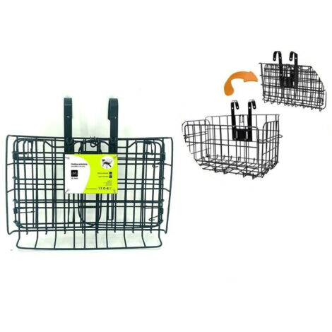 Wisdom - Cestino Portapacchi Anteriore Richiudibile Alluminio Per Bici Bicicletta Xc-2640 -
