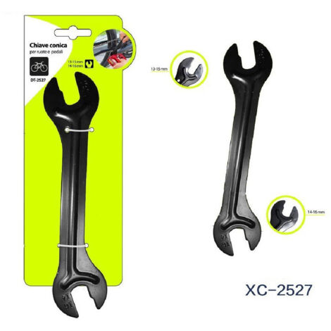 Wisdom - Chiave A Cono Conica Per Ruota Pedale Bicicletta Bici 13-15mm E 14-16mm Xc-2527 -