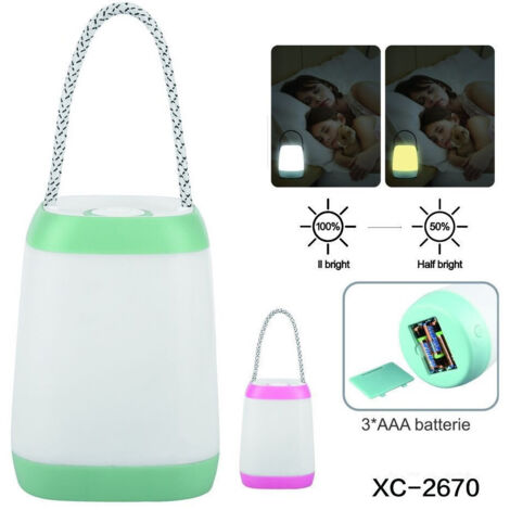 Wisdom - Lampada Led Tavolo Scrivania Con Manico Dimmerabile A Batterie Portatile Dt-2670 -