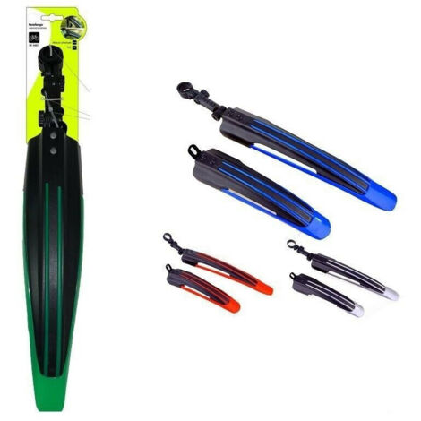 Wisdom - Set 2pz Parafango Pvc Anteriore Posteriore Universale Per Bici Bicicletta Xc1683 -