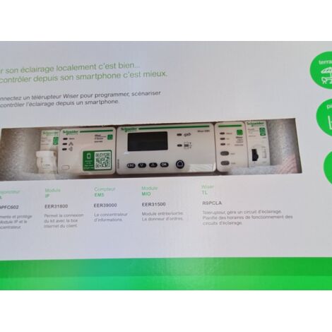 Wiser - KIT D' ÉCLAIRAGE à DISTANCE avec TÉLÉPHONE Mob , Schneider TEC1ECLR
