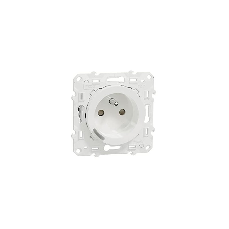 Schneider Electric - wiser odace - prise 2P+T connectée - 16A - zigbee - blanc - S520559