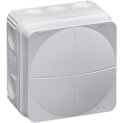 Wiska 10060522 Abzweigkasten (L x B x H) 76 x 76 x 51 mm Lichtgrau (RAL 7035) IP66 1 St.