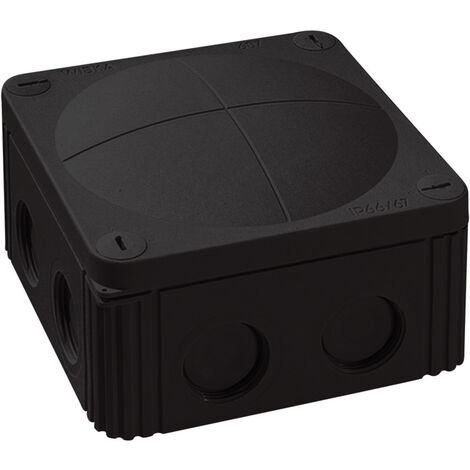 Wiska 10060648 Abzweigkasten (L x B x H) 110 x 110 x 66 mm Schwarz IP66/IP67 1 St.