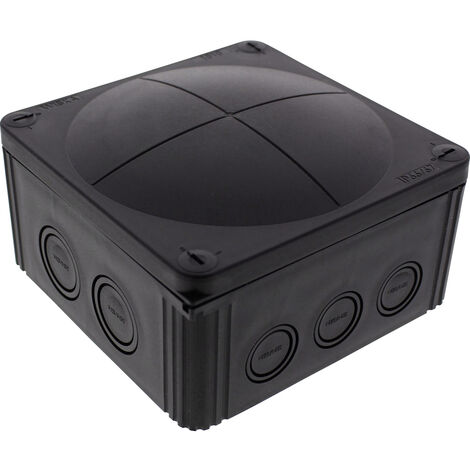 Wiska 10062215 Abzweigkasten (L x B x H) 140 x 140 x 82 mm Schwarz (RAL 9005) IP66/IP67 1 St.