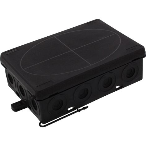 Wiska 10109596 Boîte de dérivation (L x l x H) 125 x 86 x 41 mm noir (RAL 9005) IP55 1 pc(s) C040751
