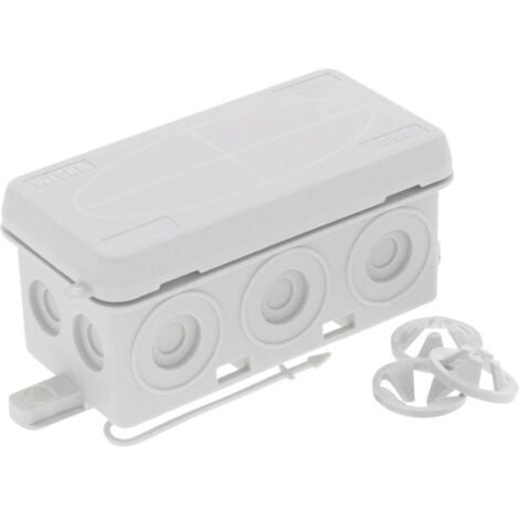 Wiska 10110195 Boîte de dérivation (L x l x H) 86 x 44 x 41 mm gris IP55 10 pc(s) W679282