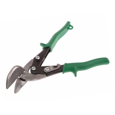 Wiss M7R 9-1/4-Inch MetalMaster Offset Aviation Snips with Ergonomic Non-Slip Handles – Green
