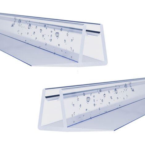 WITEN&NOCK 2er Set Duschdichtung 200 cm für Schiebetür F-Form Dichtung Streifdichtung Dusche Glasstärke 5 mm 6 mm