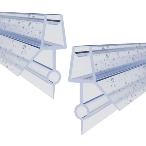 WITEN&NOCK 2er Set Duschdichtungen Ersatzdichtung für Duschkabine Nischentür Gerade Glasstärke 8 mm Länge 50 cm