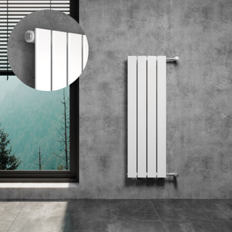 WITEN&NOCK Design Heizkörper Flachheizkörper mit Seitenanschluss Paneelheizkörper, Nabenabstand 900 mm, weiß, Breite 30 cm, einlagig