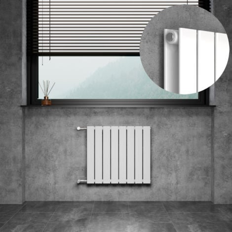 WITEN&NOCK Design Heizkörper Flachheizkörper Paneelheizkörper mit seitlichen Anschlüssen Nabenabstand 500mm weiß doppellagig 550x608mm 752Watt