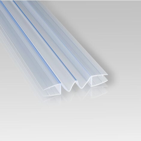 WITEN&NOCK Duschdichtungen Ersatzdichtung entfaltbar für Glas zu Glas Verbindung Duschtür Dichtung Gerade Glasstärke 5 mm 6 mm Länge 200 cm