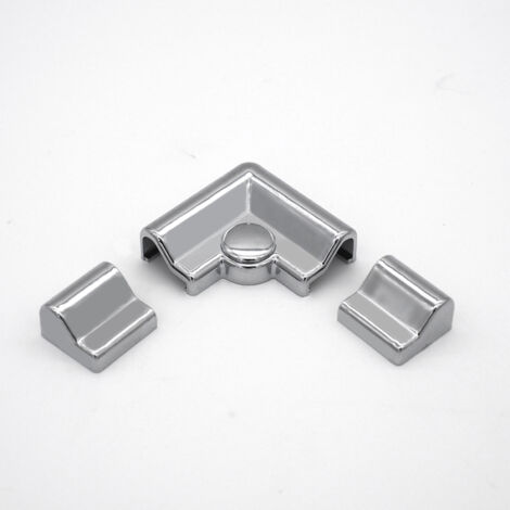 WITEN&NOCK Schwallprofil-Set mit Endstücke und Eckverbinder 90° ohne Schwallschutzprofil chrom
