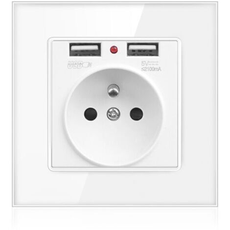 With double USB European standard 16A French standard European regulations with USB wall socket white pR4PhTPBk