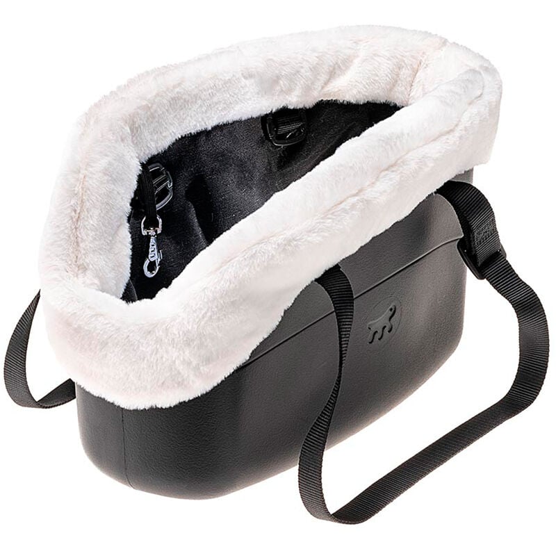 With-me winter Sac de transport pour chiens en résine avec housse, 3 couleurs. Variante - Misure: 21.5 x 43.5 x h 27 cm - Noir - Ferplast