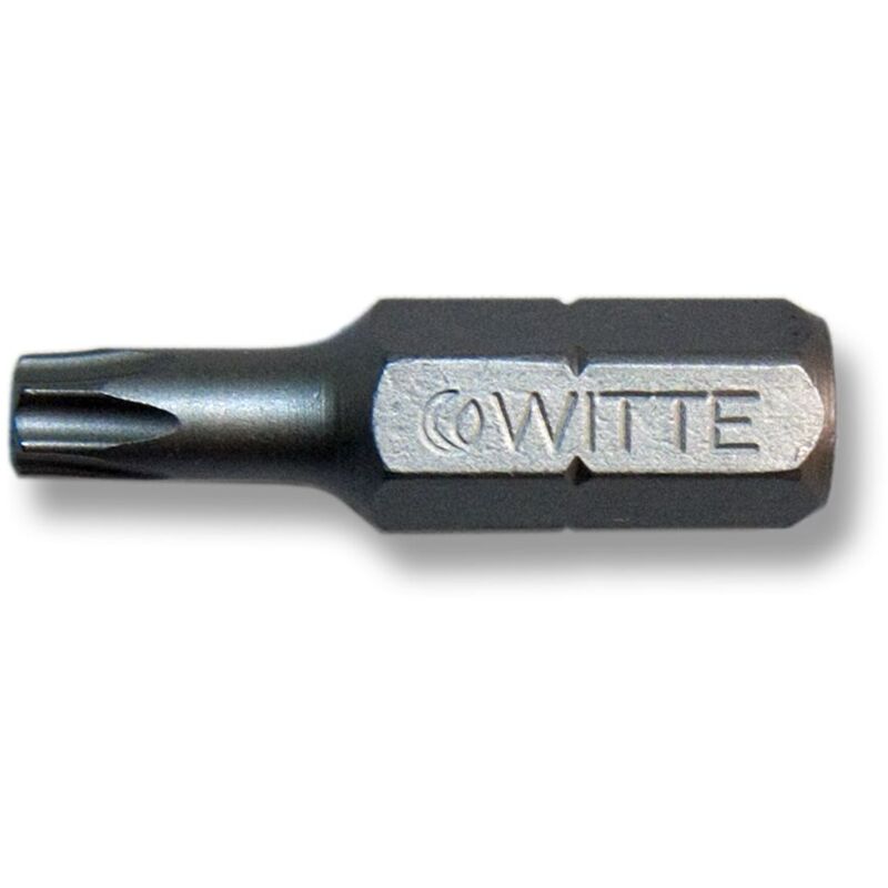 Image of WITTE 28530 - Guida inserti Torx INOX INOX 1/4" corto (T10x25)