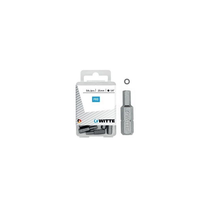 

WITTE 4270869 - 5 Puntas en cajita de plástico largo 25 mm (SW 6)