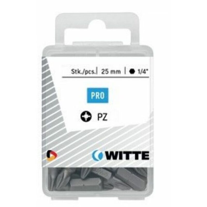 Set di punte WITTE Pozidriv PZ2 25 Unità 25 Pezzi