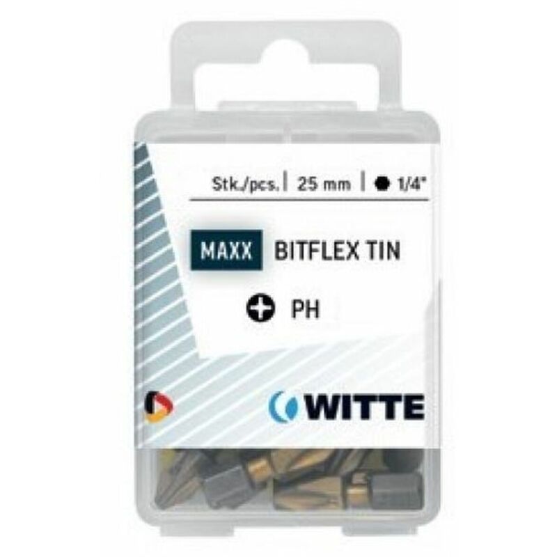 Set di punte WITTE PH 3 BITFLEX TIN PH3 10 Unità 10 Pezzi