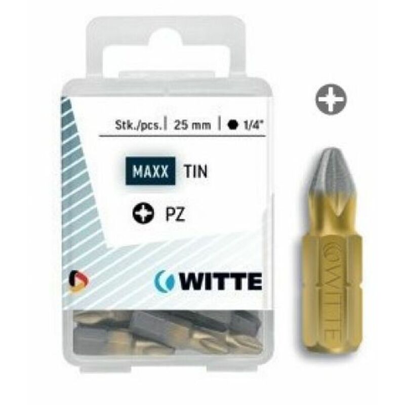 Set di punte WITTE PZ 2 DIAMOND Pozidriv PZ2 5 Unità